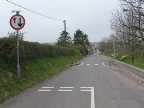 'Give priority' road sign and associated road markings