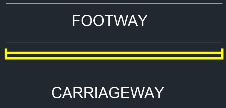 Visual Representation of Double Yellow Lines