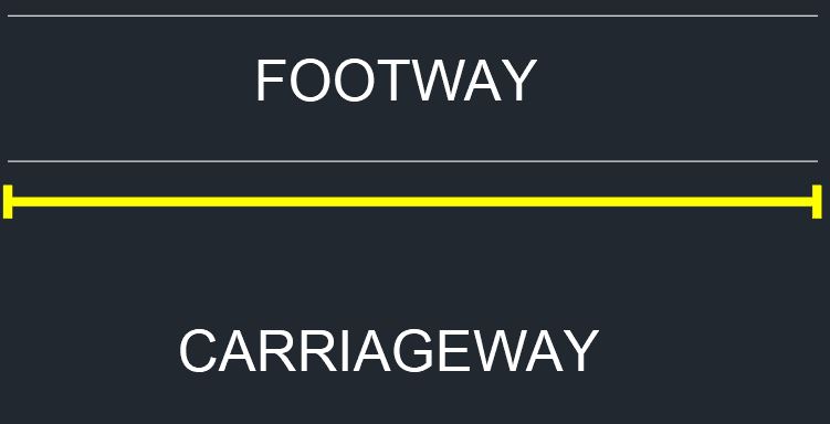 Visual Representation of a Single Yellow Line